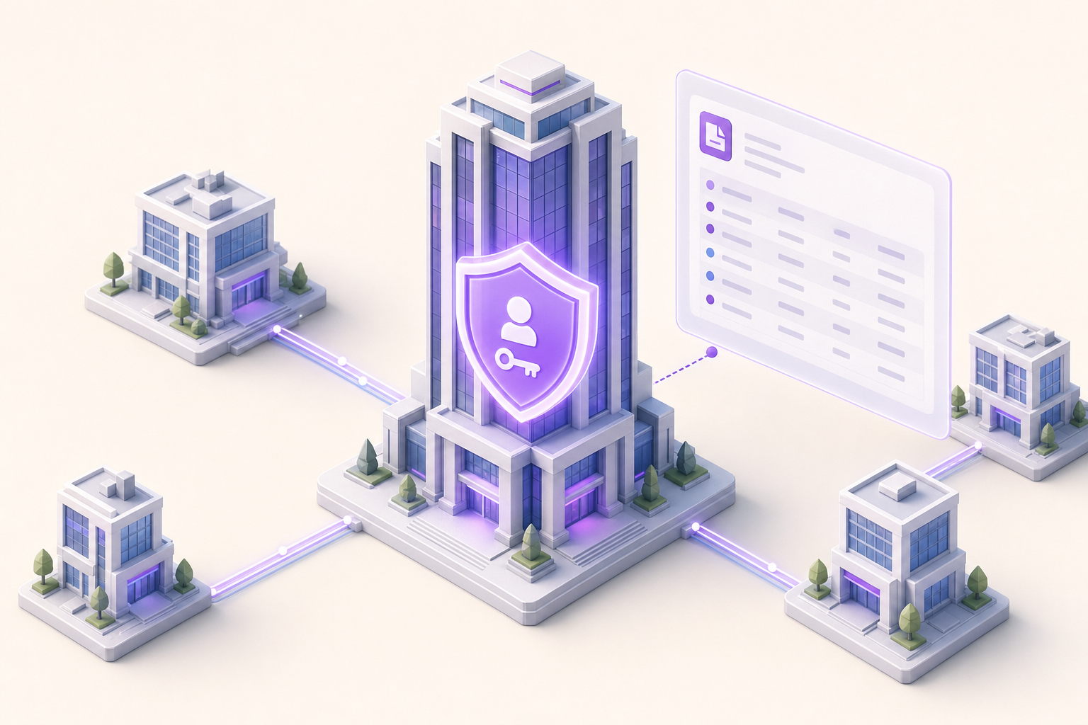 Illustration isométrique : Grand compte