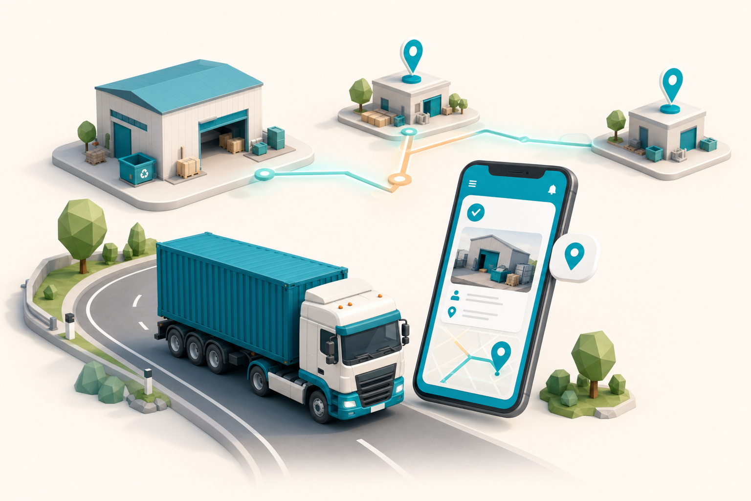Illustration isométrique : Transporteur
