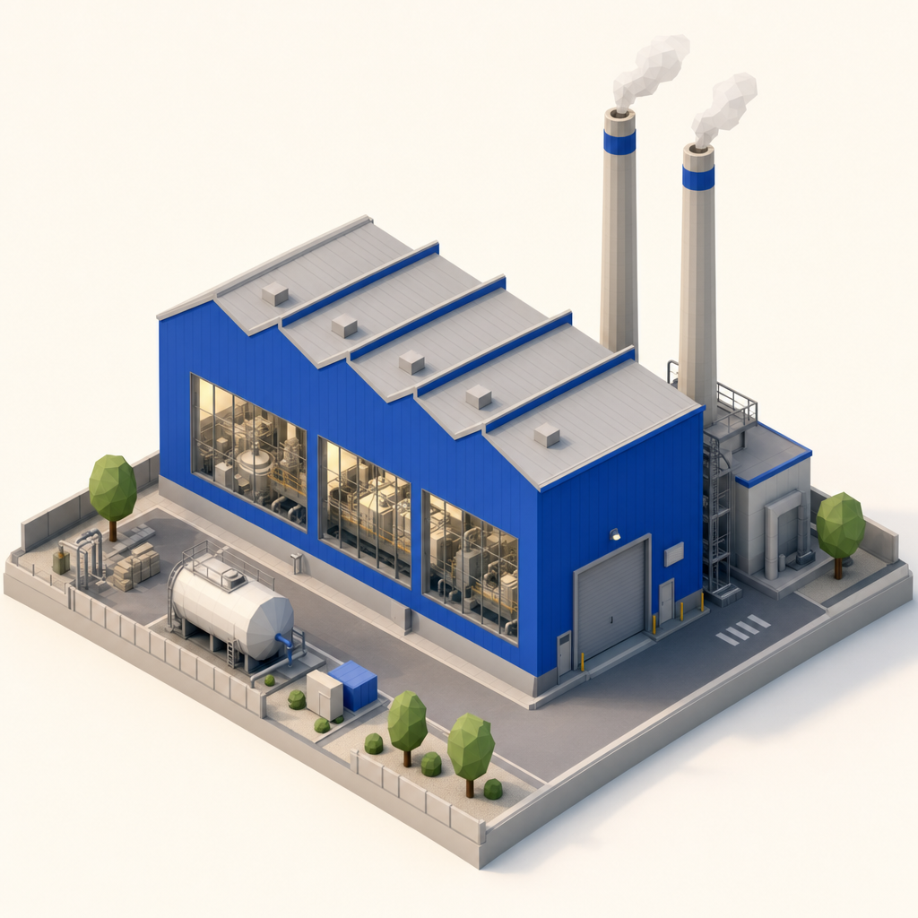 Illustration isométrique : Industrie lourde
